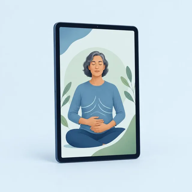 Ilustração do guia digital Exercícios Respiratórios